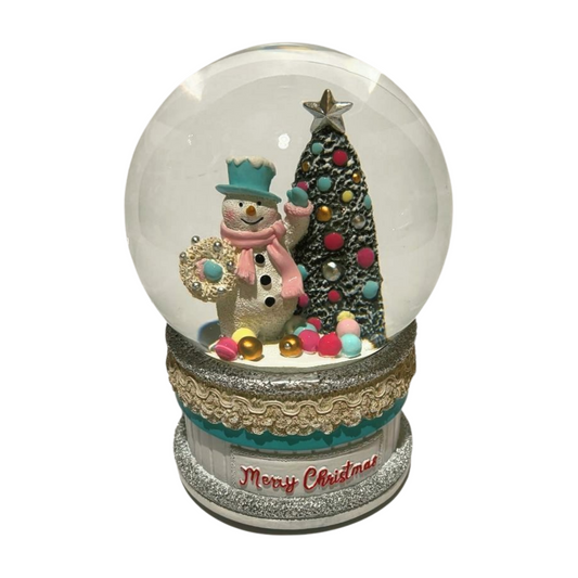 Snowman and Christmas Tree Snow Globe