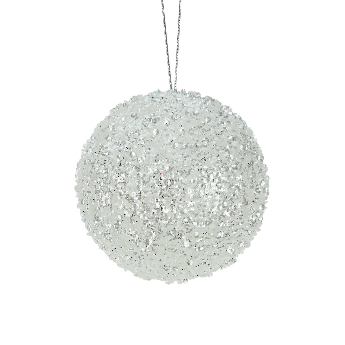 White Sequin Bauble